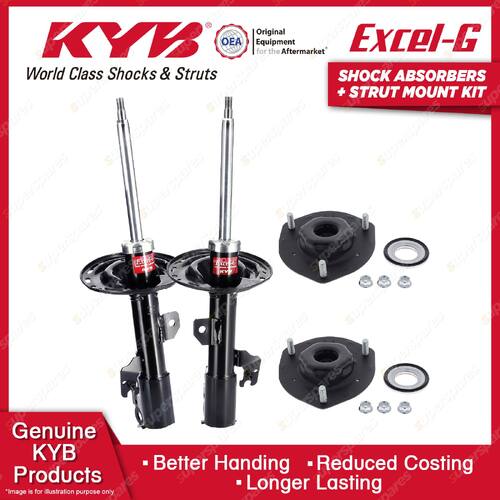 2x Front KYB Shock Absorbers + Strut Mount Kit for Lexus ES300 MCV30R 01-08