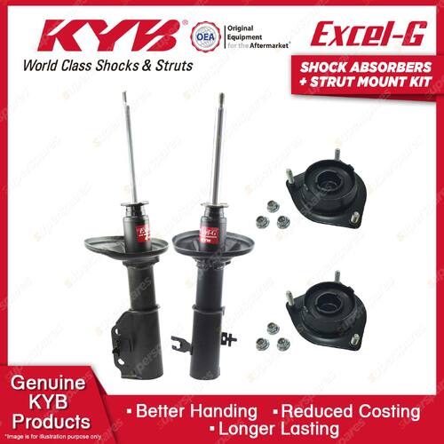 Front KYB Shock Absorbers Strut Mount Kit for Mazda 323 BA Astina Protege 94-98