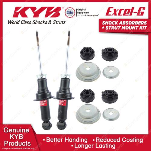 2 Rear KYB Shock Absorbers + Strut Mount Kit for Mazda MX-5 NB Convertible 98-05