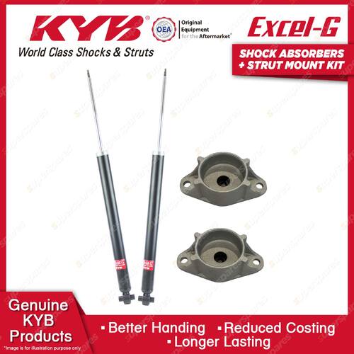 2 Rear KYB Shock Absorbers + Strut Top Mount Kit for Mazda Mazda 3 BK 04-09