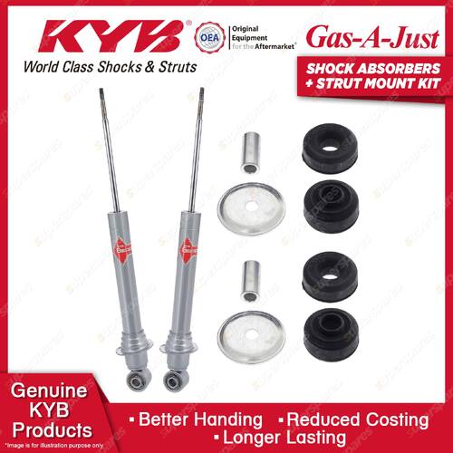 2x Rear KYB Shock Absorbers + Strut Mount Kit for Mazda RX-8 13BMSP Coupe 03-11