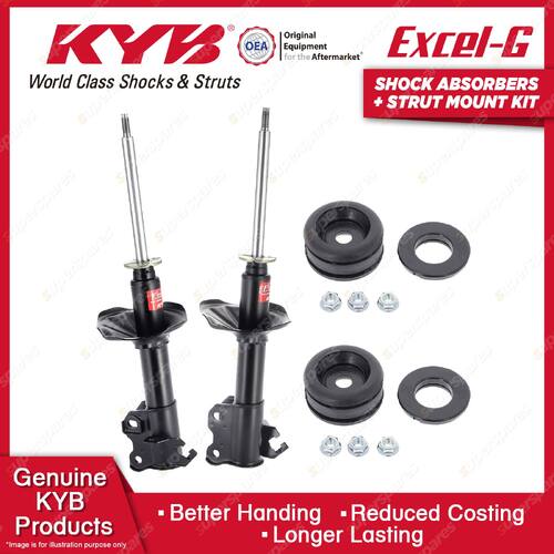 Pair Front KYB Shock Absorbers Strut Mount Kit for Nissan Pulsar N13 Sedan 87-91