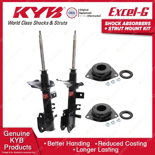 2x Front KYB Shock Absorbers + Strut Mount Kit for Nissan Pathfinder R50 95-99