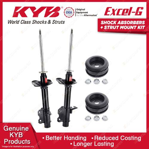 Pair Rear KYB Shock Absorbers Strut Mount Kit for Nissan Pulsar N13 Sedan 87-89