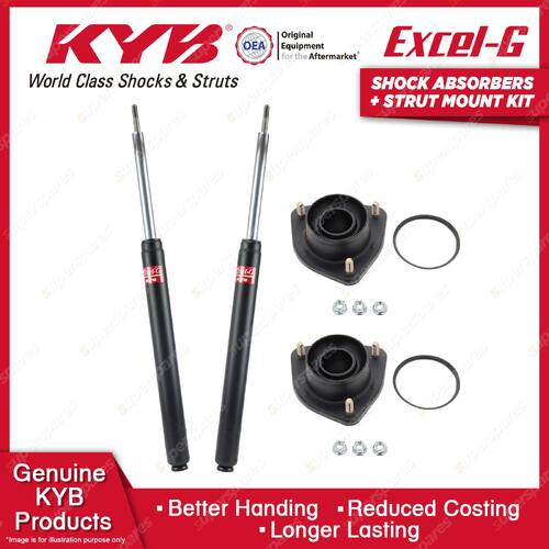 2x Rear KYB Shock Absorbers + Strut Mount Kit for Nissan Maxima J30 VG30E 90-93