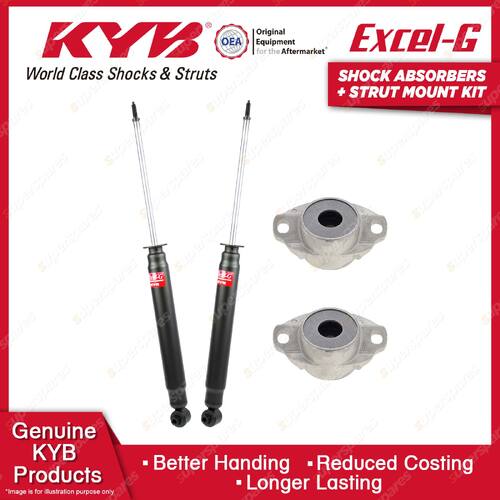 2 Rear KYB Shock Absorbers Strut Mount Kit for Peugeot 308 5FT RHH RHR CC 09-ON