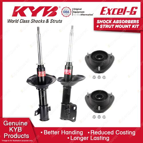 2 Front KYB Shock Absorbers Strut Mount Kit for Subaru Impreza GC GF 92-00