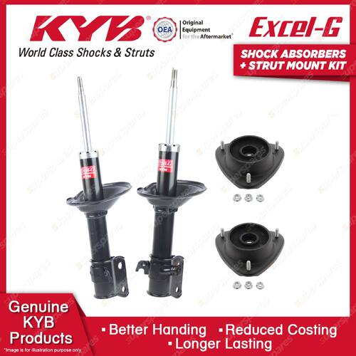 2x Front KYB Shock Absorbers Strut Mount Kit for Subaru Forester SG9 EJ251 02-03