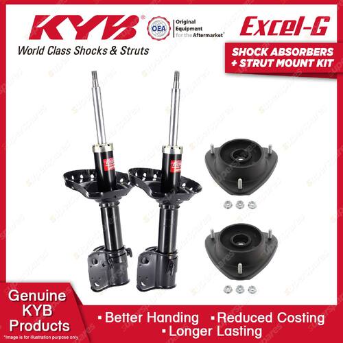 2 Front KYB Shock Absorbers Strut Mount Kit for Subaru Forester SG9 EJ253 EJ255