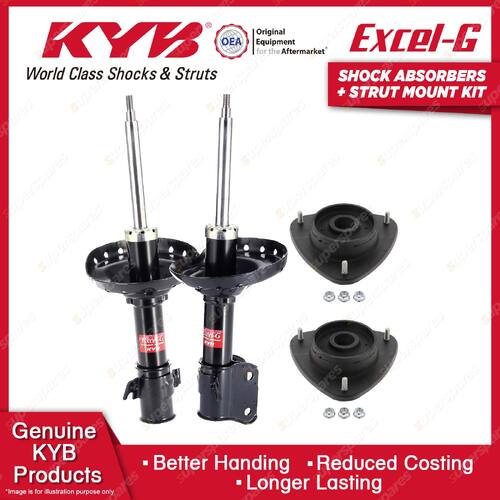 2x Front KYB Shock Absorbers Strut Mount Kit for Subaru Impreza GH7 EJ204 07-09