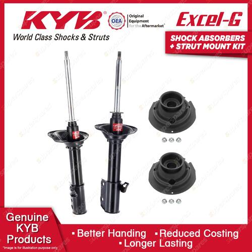 2 Rear KYB Shock Absorbers Strut Mount Kit for Subaru Liberty BD7 BG7 EJ22 94-96