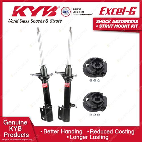 2 Rear KYB Shock Absorbers Strut Mount Kit for Subaru Liberty BD6 BG6 EJ22 94-96