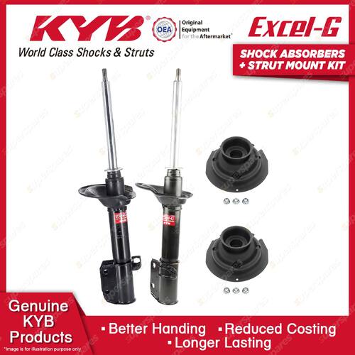 Pair Rear KYB Shock Absorbers + Strut Top Mount Kit for BD BG EJ22 EJ25D 96-99