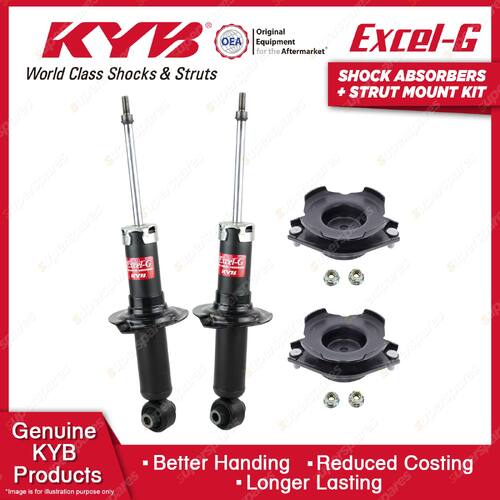 2x Rear KYB Shock Absorbers + Strut Mount Kit for Subaru Liberty YA9 EJ253 09-14