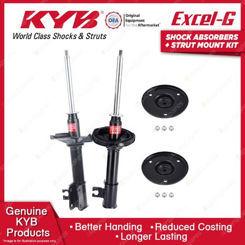 Pair Rear KYB Shock Absorbers Strut Mount Kit for Suzuki Baleno GC31 GC41 95-01