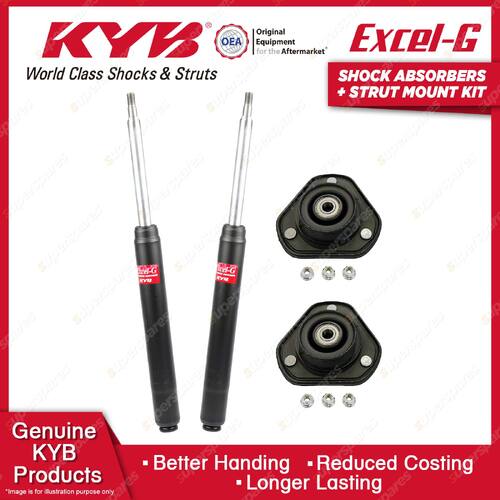 2x Front KYB Shock Absorbers + Strut Mount Kit for Toyota Camry VZV21R 88-93