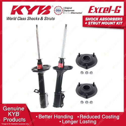 Pair Rear KYB Shock Absorbers Strut Mount Kit for Toyota Corolla AE80 AE82 85-89