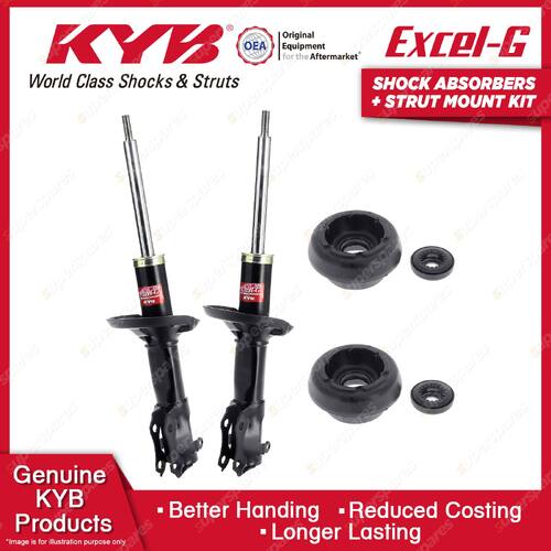 2 Front KYB Shocks Strut Mount Kit for Volkswagen Golf Mk III Passat 3A Vento 1H