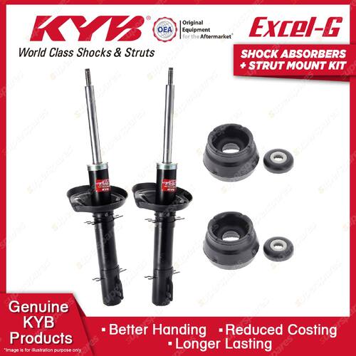 2 Front KYB Shock Absorbers Strut Mount Kit for Volkswagen Beetle 1Y 9C Bora 1J