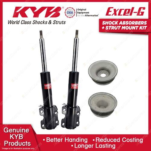 Pair Front KYB Shock Absorbers Strut Mount Kit for Volkswagen LT35 LT46 2D 03-07