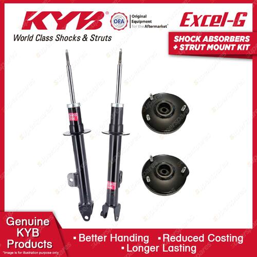 Pair Front KYB Shock Absorbers + Strut Top Mount Kit for Chrysler 300C 05-10