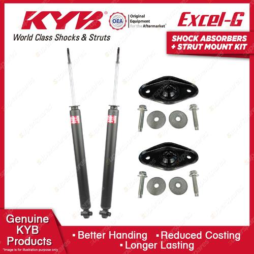 Pair Rear KYB Shock Absorbers + Strut Top Mount Kit for Chrysler 300C 05-10