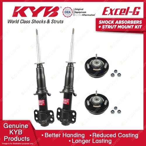 Pair Front KYB Shock Absorbers + Strut Top Mount Kit for Ford Territory SX SY