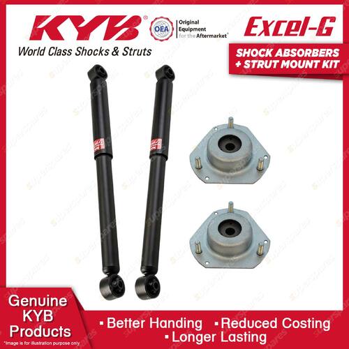 Pair Front KYB Shock Absorbers + Strut Top Mount Kit for Ford Fiesta WT 10-13