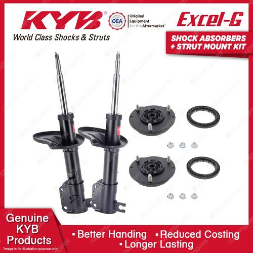 Pair Front KYB Shock Absorbers + Strut Mount Kit for Holden Epica EP Sedan 07-11