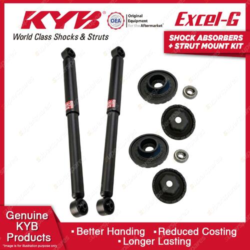 Pair Front KYB Shock Absorbers + Strut Top Mount Kit for Holden Barina TM