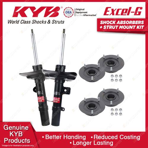 Pair Front KYB Shock Absorbers + Strut Top Mount Kit for Honda Accord CR 13-19