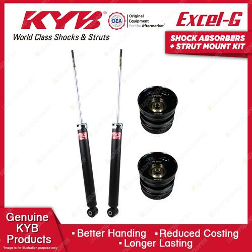 Pair Rear KYB Shock Absorbers + Strut Mount Kit for Honda City GM6 Jazz GK3 GK5