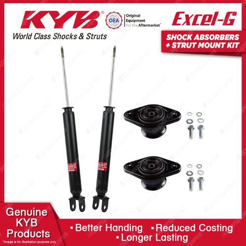 Pair Rear KYB Shock Absorbers + Strut Top Mount Kit for Hyundai ix35 Wagon 10-15