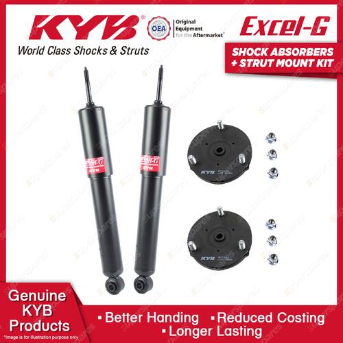 Pair Front KYB Shock Absorbers + Strut Mount Kit for ISUZU D-MAX SX TFR 08-12