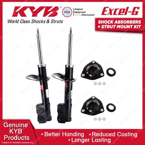 Pair Front KYB Shock Absorbers Strut Mount Kit for Jeep Compass Patriot MK 07-10