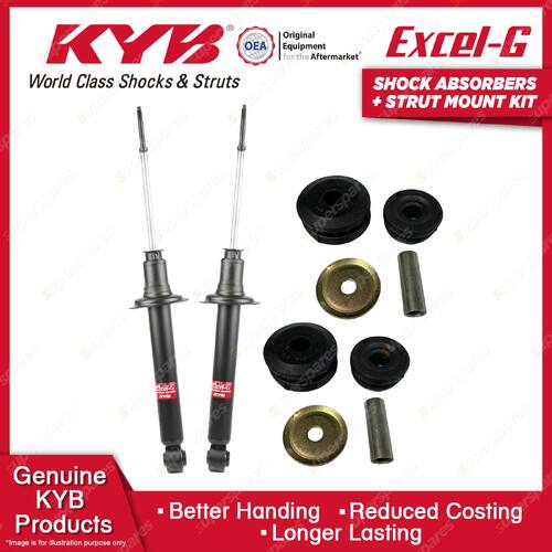 2x Rear KYB Shocks + Strut Mount Kit for Mitsubishi Verada KE KF KH KJ KL KW