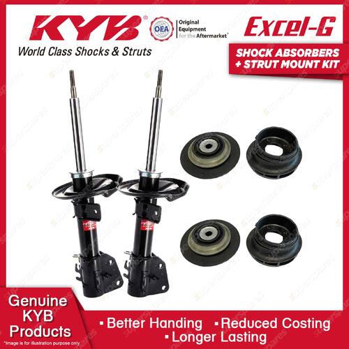 Pair Front KYB Shock Absorbers Strut Top Mount Kit for Renault Master X62 11-on