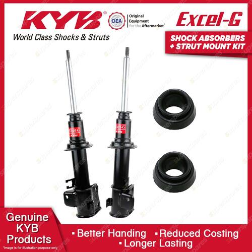 Pair Front KYB Shock Absorbers + Strut Mount Kit for Suzuki APV GC416 05-on