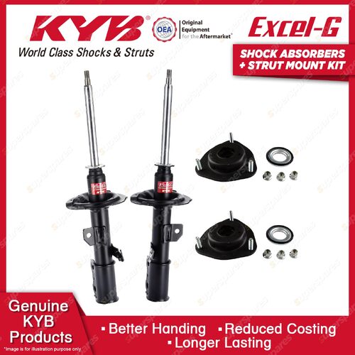 Pair Front KYB Shocks Strut Mount Kit for Toyota Avensis IPSUM ACM20R ACM21R