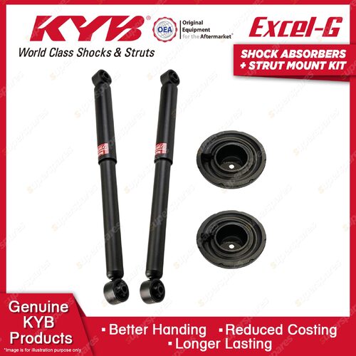 Pair Front KYB Shock Absorbers + Strut Mount Kit for Volkswagen Amarok 2H 12-ON