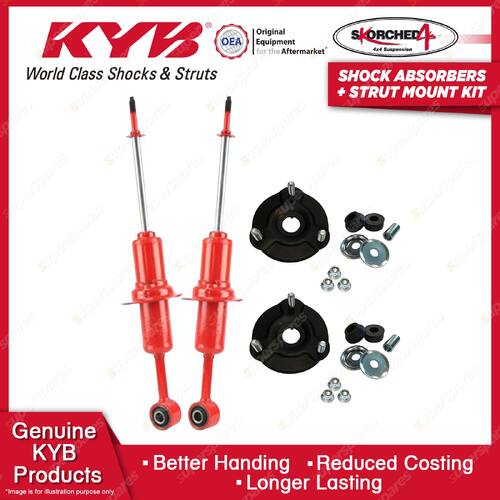 Front KYB Skorched 4's Shock Absorbers Strut Mount Kit for Mazda BT-50 UP UR