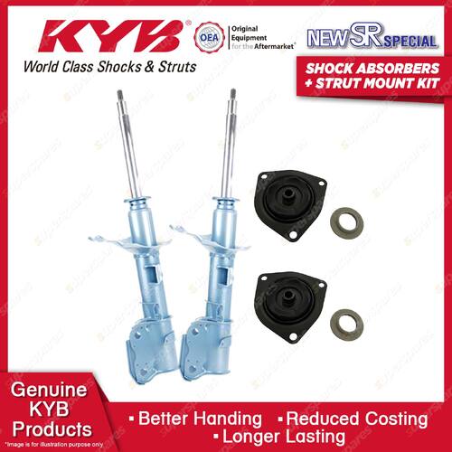 2x Front KYB New SR Special Shocks Strut Mount Kit for Nissan Elgrand E51 02-10