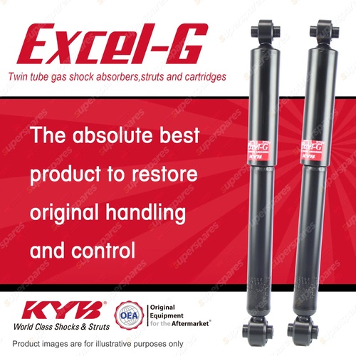 2x Rear KYB Excel-G Shock Absorbers for Citroen C2 C3 1.4 1.6 FWD Hatch 02-10