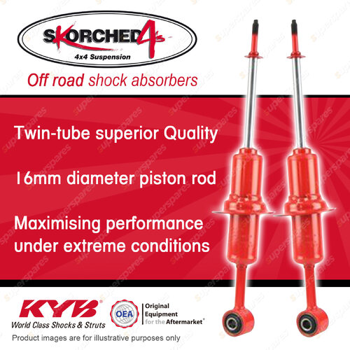 2x Front KYB SKORCHED 4'S Shock Absorbers for Ford Ranger PX 2.2 3.2 RWD 11-On