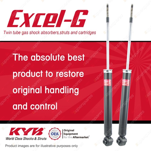 2x Rear KYB Excel-G Shock Absorbers for Holden Barina TK F16D 1.6 I4 FWD All