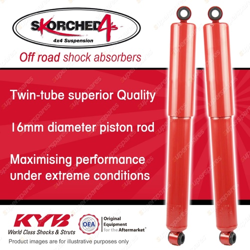 2 Rear KYB SKORCHED 4'S Shock Absorbers for Isuzu D-Max TF 12-20 Lifted Susp.