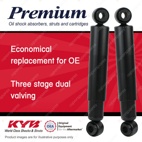 2x Rear KYB Premium Shock Absorbers for Land Rover Series 2A 2 3 2.25 88 58-80