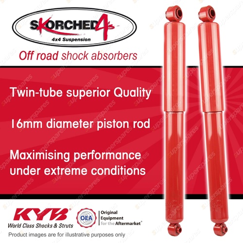 2x Rear KYB SKORCHED 4'S Shock Absorbers for Mazda BT50 UP Hi-Rider 11-20