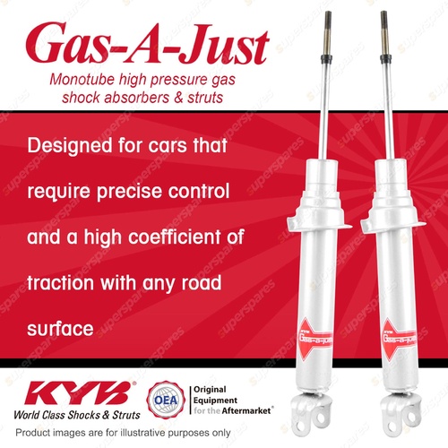 2x Front KYB Gas-A-Just Shock Absorbers for Mazda RX-8 13BMSP 1.3 R2 RWD Coupe