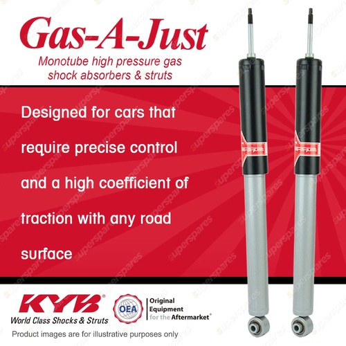 2x Rear KYB Gas-A-Just Shock Absorbers for Mercedes Benz CLK-Class A208 C208